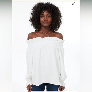 Tuckernuck white off the shoulder Marguerite blouse